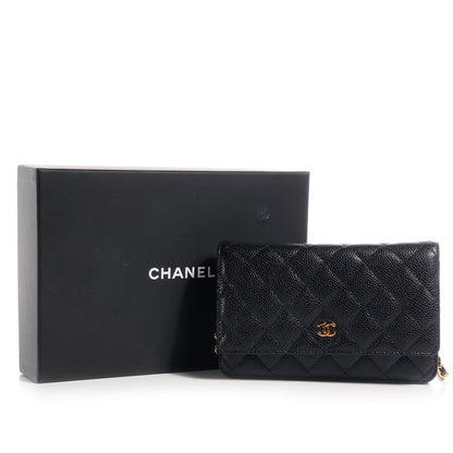 Chanel Caviar Quilted Wallet On Chain WOC Black 10 of 10
