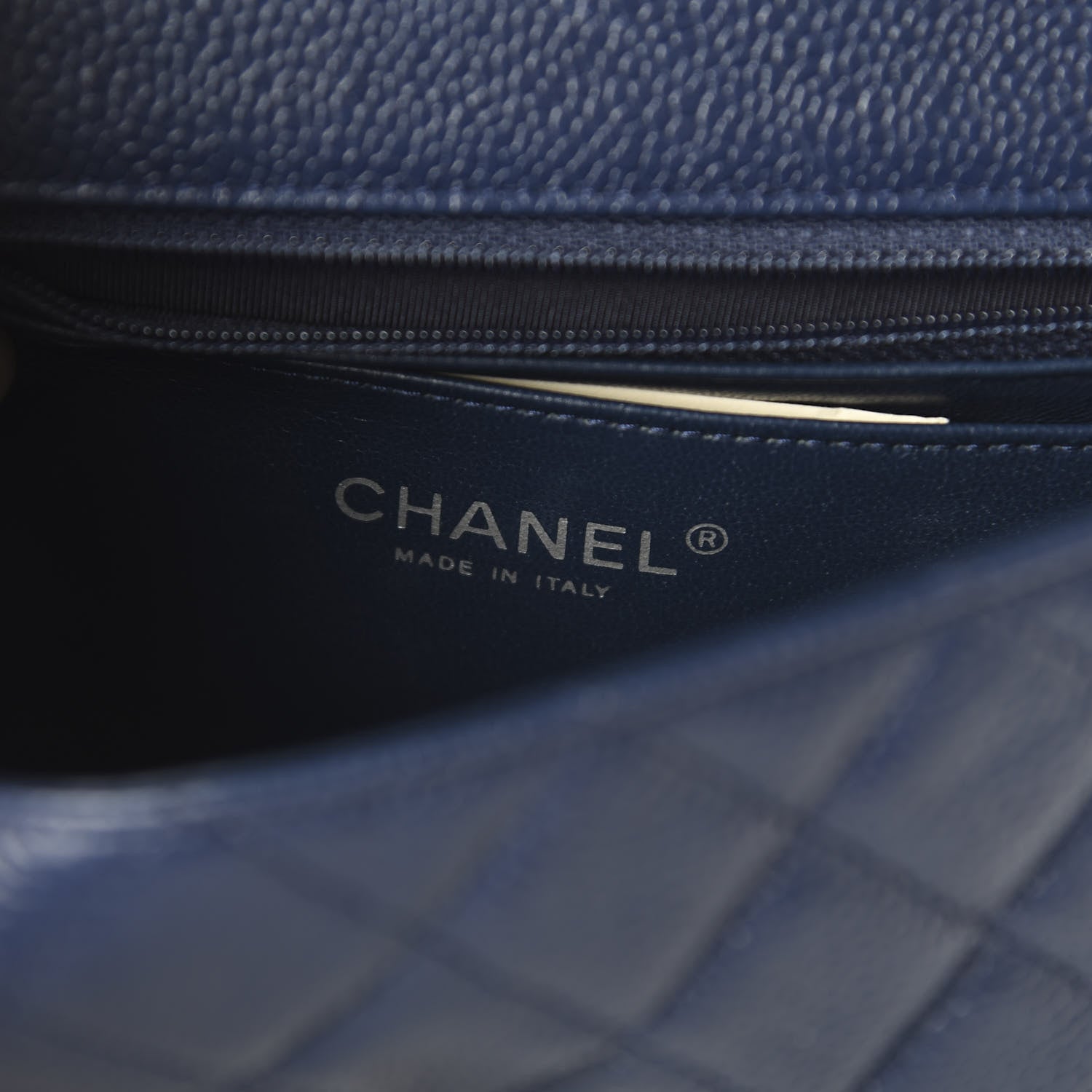 Chanel Caviar Quilted Mini Rectangular Flap Navy 8 of 11