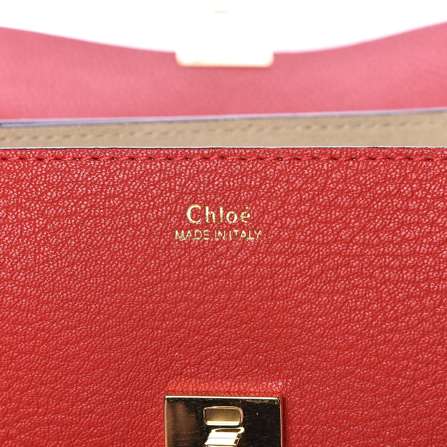Grained Lambskin Mini Drew Shoulder Bag Plaid Red