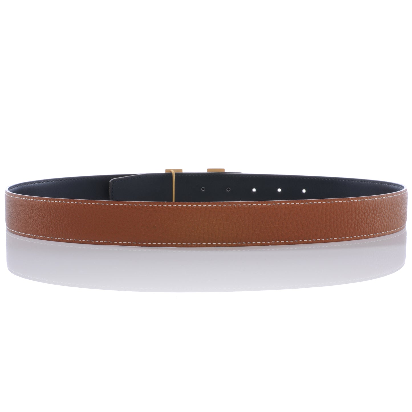 Togo Box Reversible Constance 32mm H Belt 90 Gold Noir
