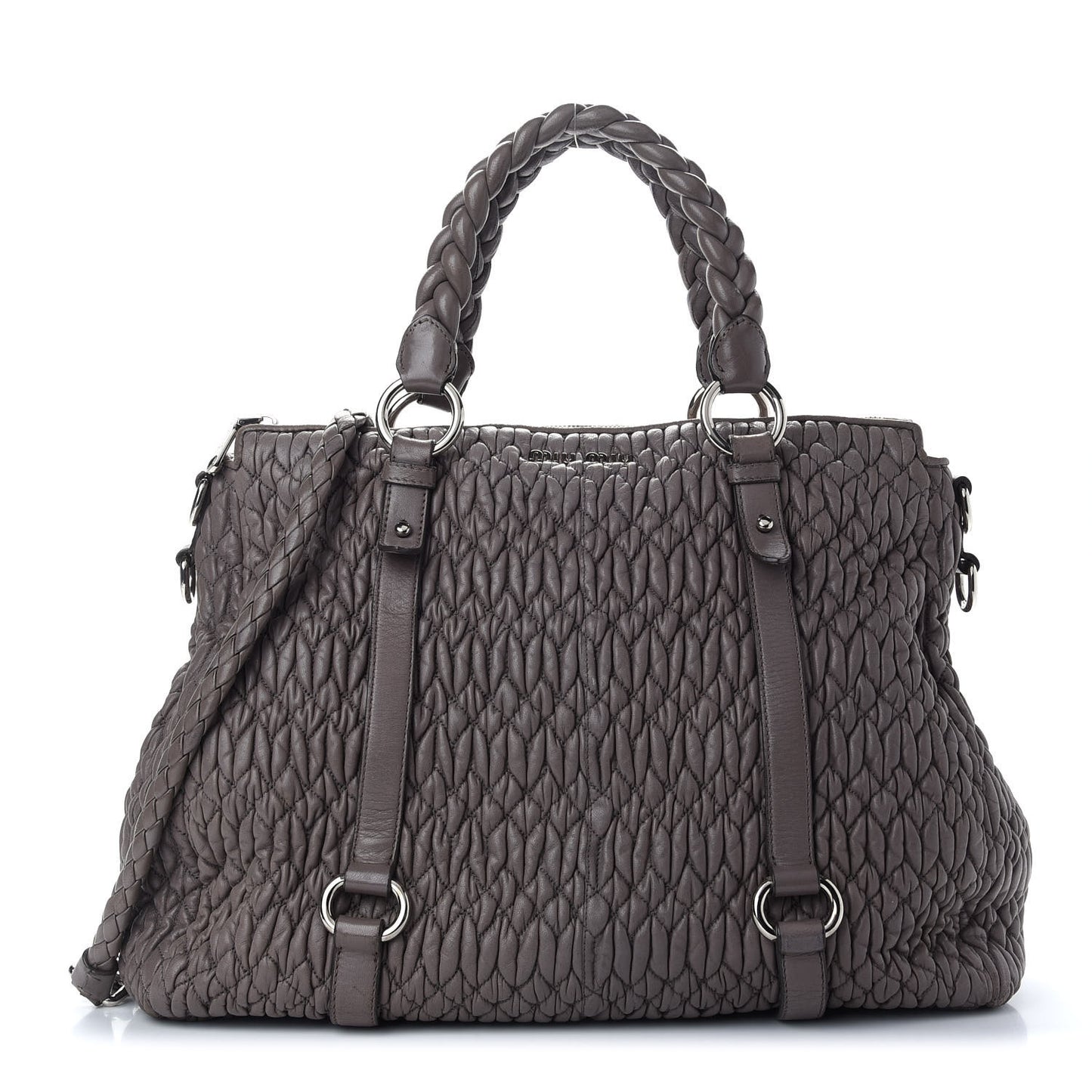 Nappa Matelasse Shopping Tote Argilla