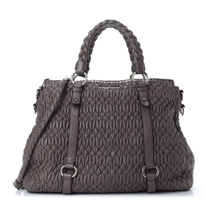 Miu Miu Nappa Matelasse Shopping Tote Argilla 1 of 10