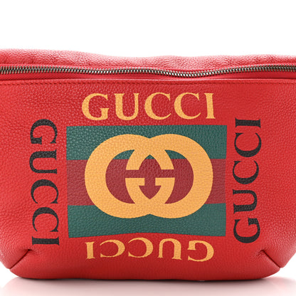 Gucci Grained Calfskin Small Logo Belt Bag Hibiscus Red 8 of 11