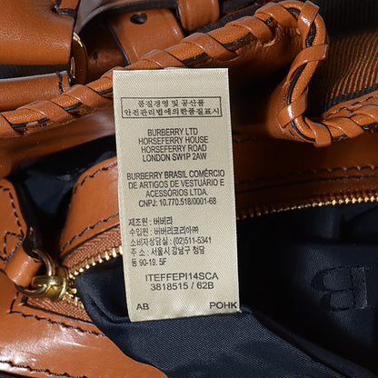 Burberry House Check Whipstitch Medium Tote Ochre 8 of 12