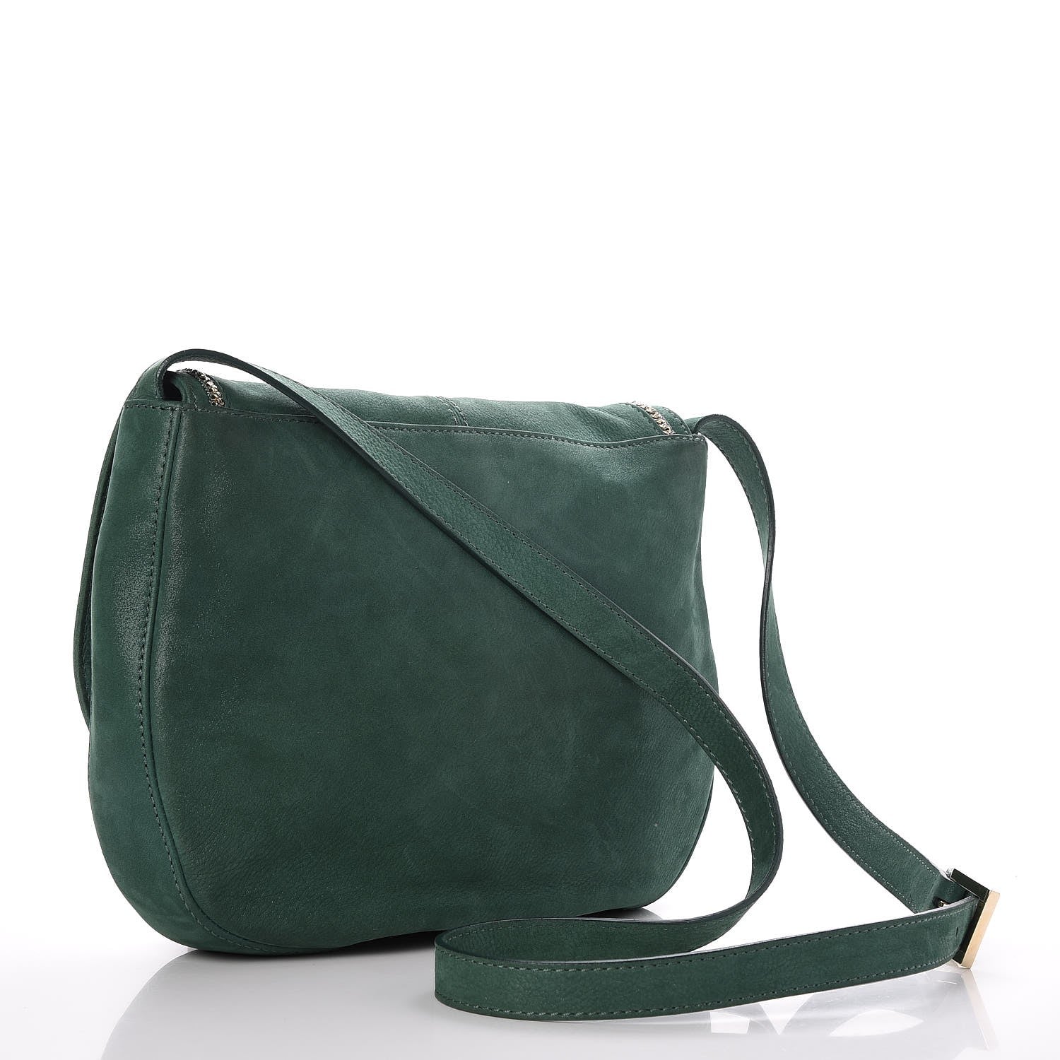 Fendi Metallic Calfskin Crossbody Green 3 of 7