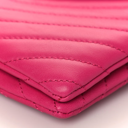 Saint Laurent Lambskin Quilted Double Flap Bag Pink 9 of 10