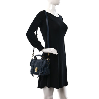 Proenza Schouler Lambskin Tiny PS1 Satchel Midnight 2 of 12