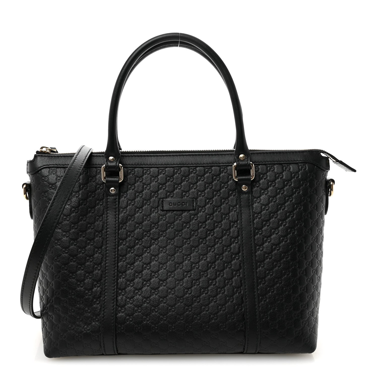 Gucci Soft Microguccissima Small Zippered Satchel Black 1 of 10