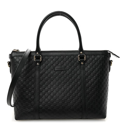 Gucci Soft Microguccissima Small Zippered Satchel Black 1 of 10