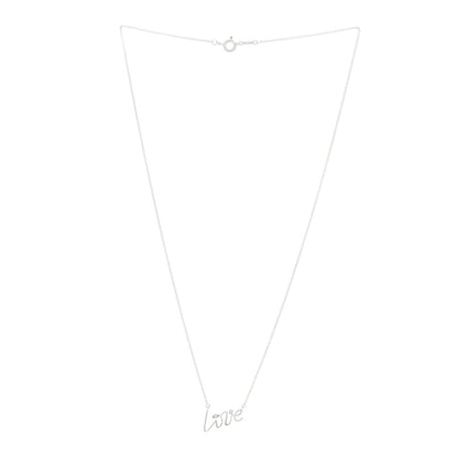 Tiffany Sterling Silver Paloma Picasso Graffiti Love Pendant Necklace 2 of 5
