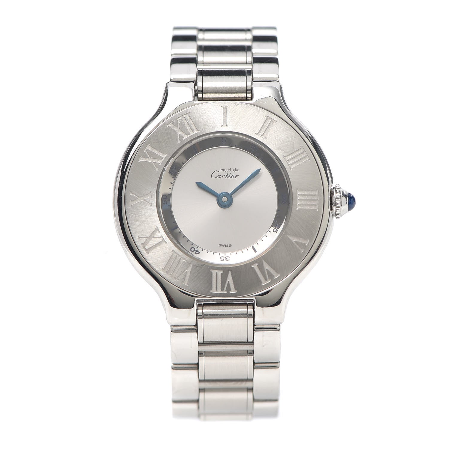Cartier Stainless Steel 28mm Must De 21 Quartz Watch 1 of 5