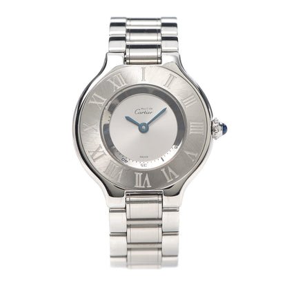 Cartier Stainless Steel 28mm Must De 21 Quartz Watch 1 of 5