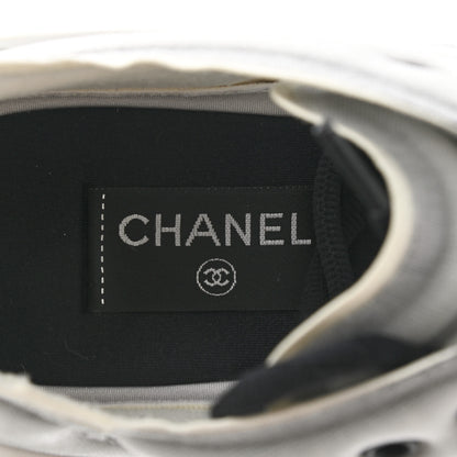 Chanel Mesh Lycra Thermoplastic Mens Sneakers 45 Grey White 6 of 8