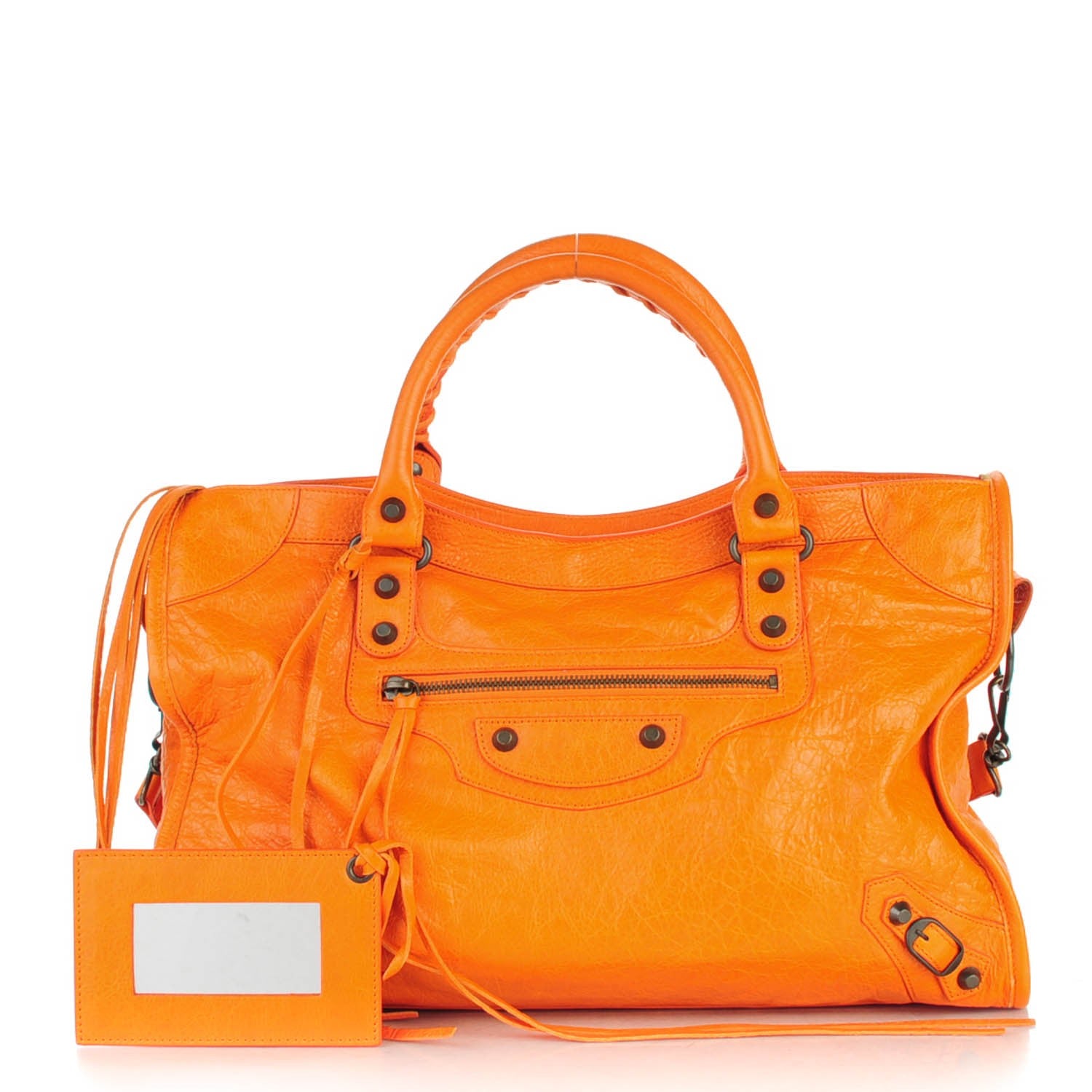 Balenciaga Agneau Classic Hardware City Tangerine 1 of 7