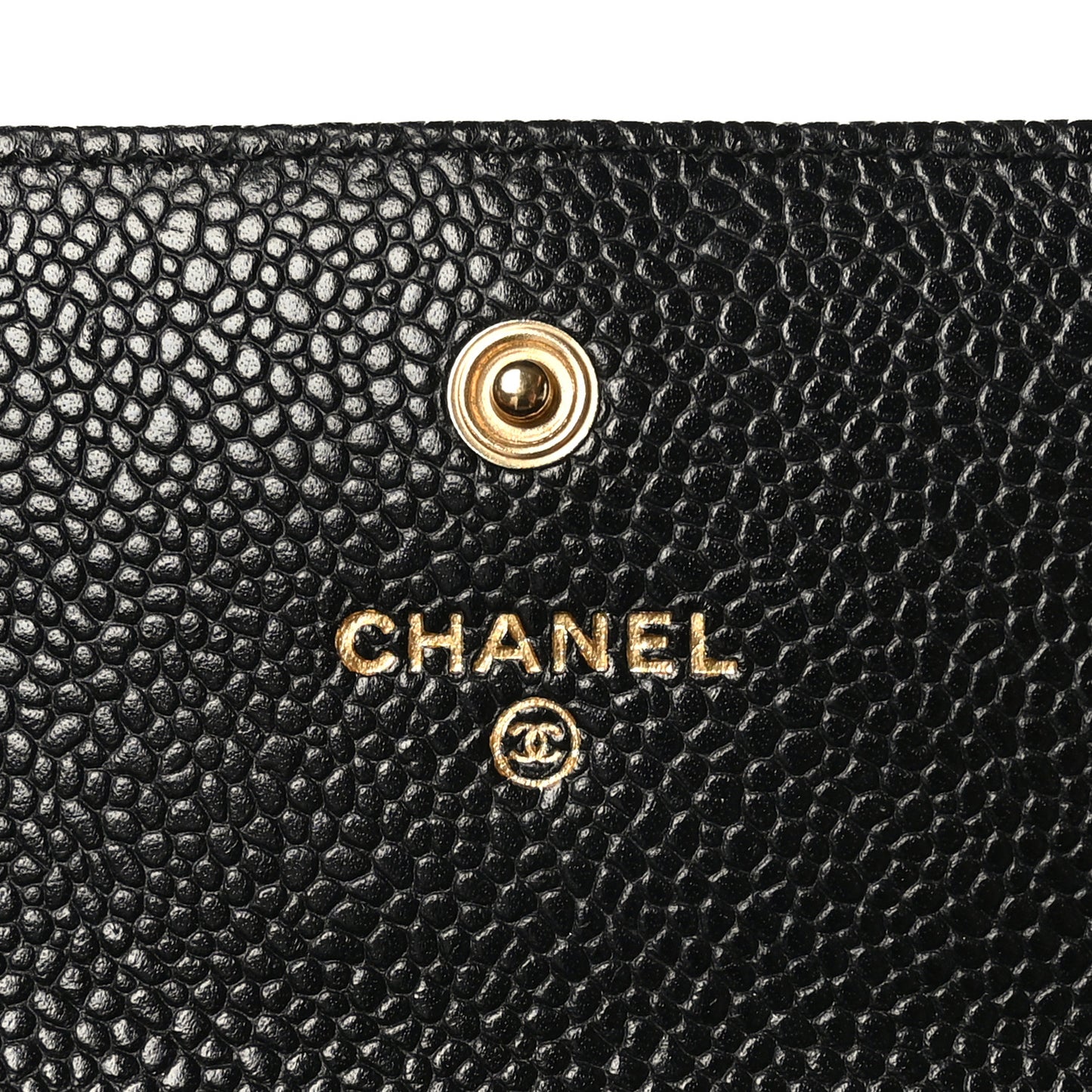 Caviar Quilted Large Gusset Flap Wallet Black