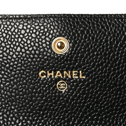 Chanel Caviar Quilted Large Gusset Flap Wallet Black 8 of 9