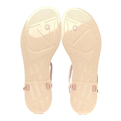 Valentino Garavani PVC Vlogo Flat Thong Sandals 41 Rose Quartz Light Ivory 5 of 8