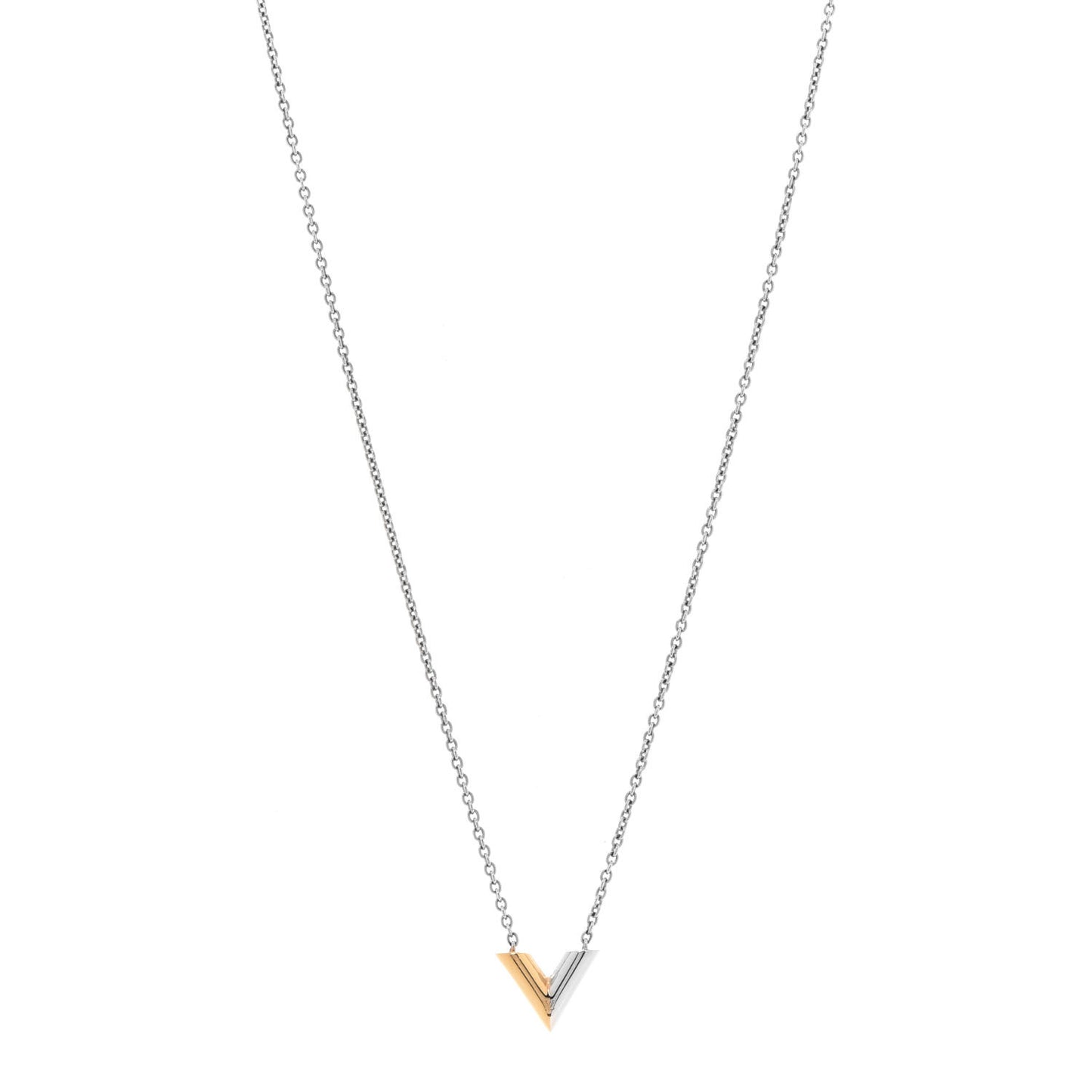 Essential V Necklace Silver Gold