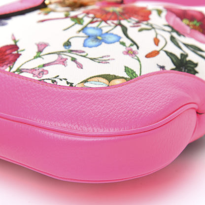Gucci Canvas Flora Medium Jackie Hobo Fuchsia 9 of 9