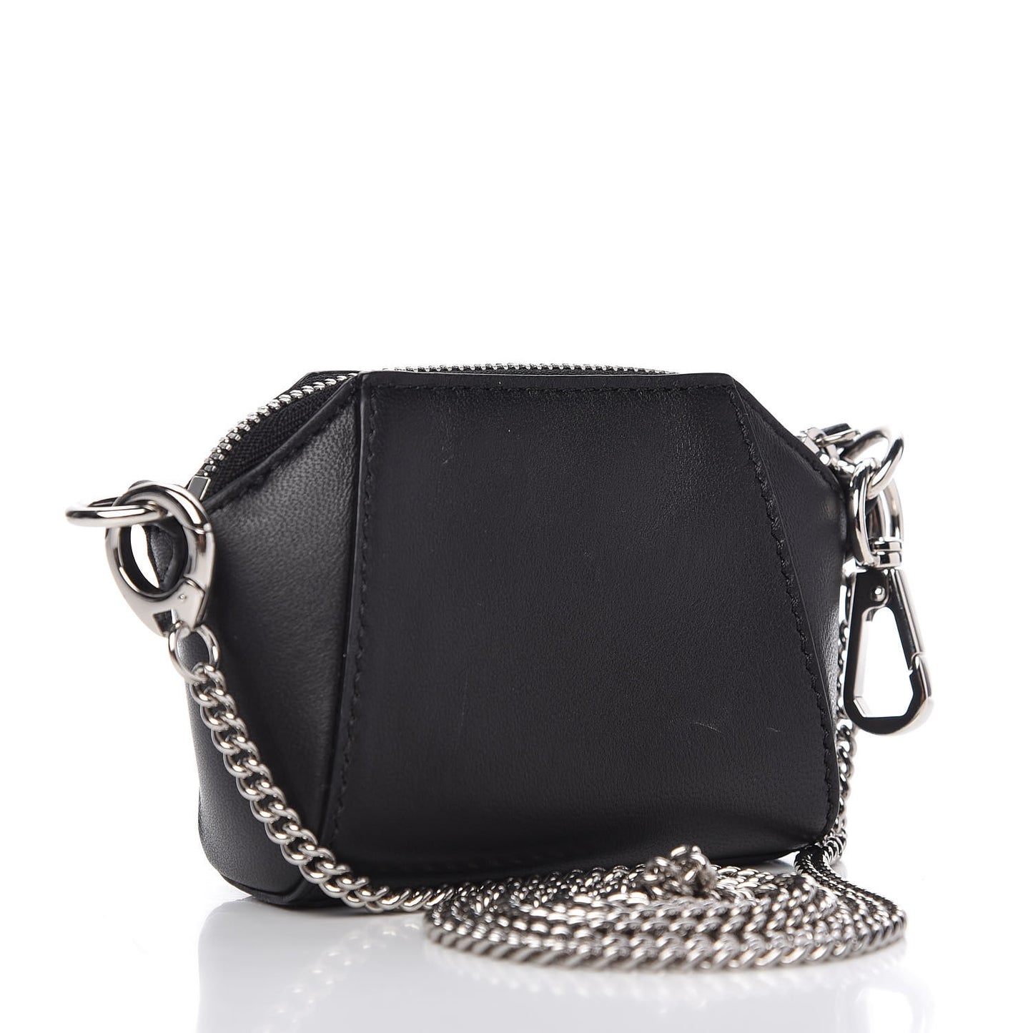 Lambskin Baby Antigona with Chain Black