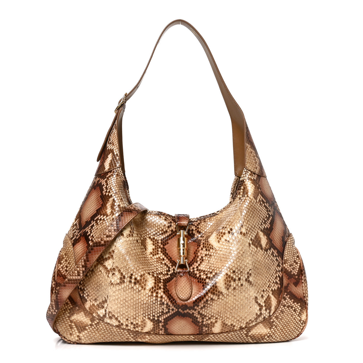 Snakeskin Large Jackie 1961 Shoulder Bag Light Brown