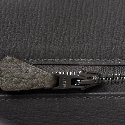 Hermes Taurillon Clemence Birkin 35 Etain 19 of 34