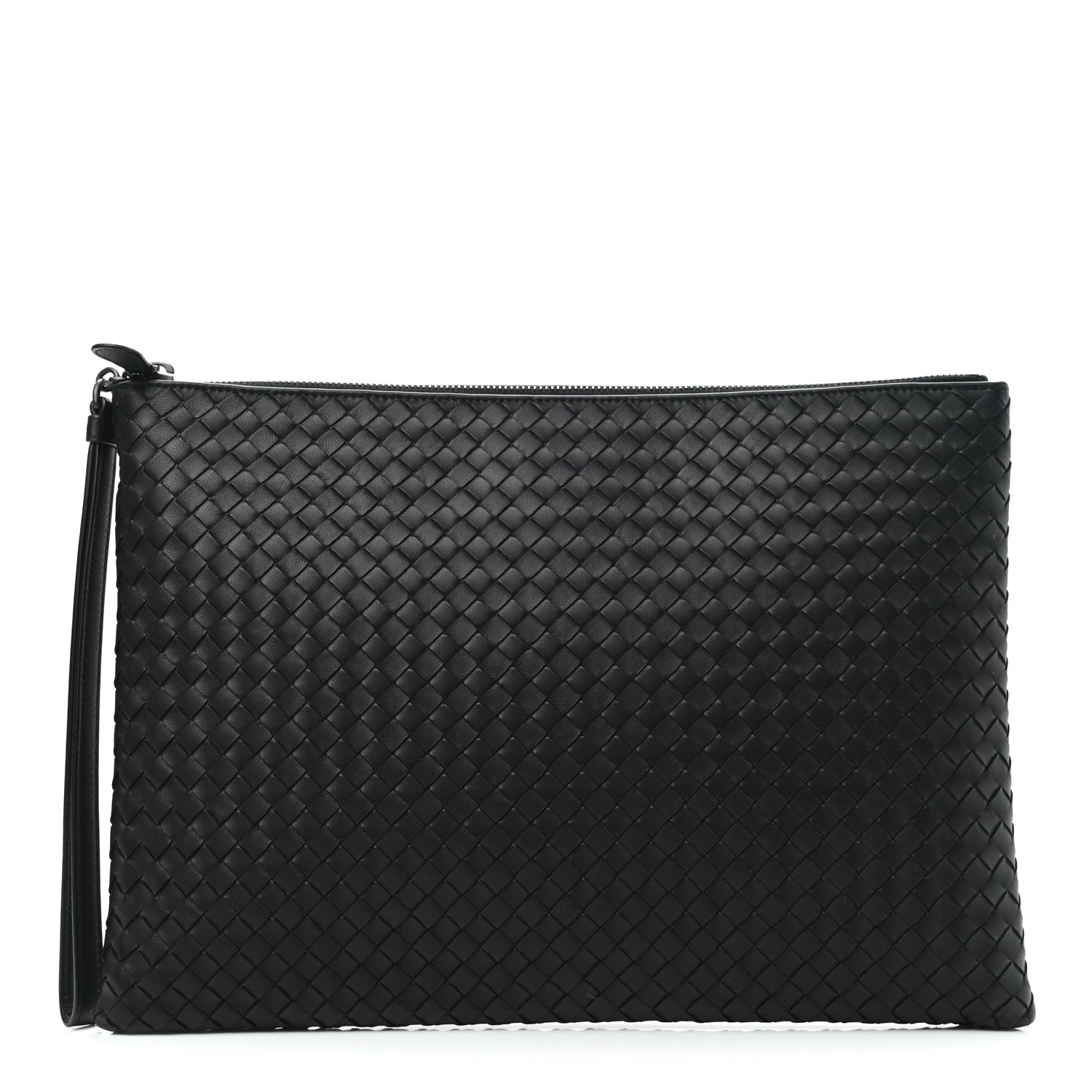 Bottega Veneta Nappa Intrecciato Large Zip Pouch Black 1 of 7