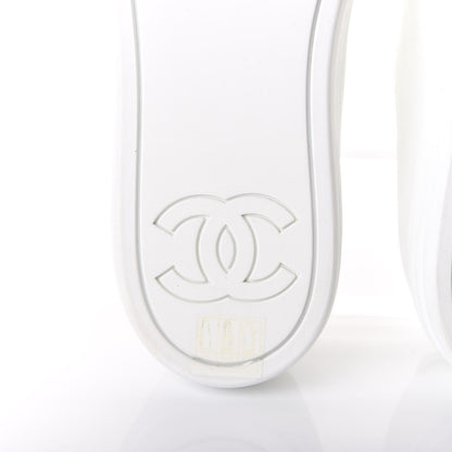 Chanel Calfskin Gum Womens CC Sneakers 39 White 7 of 11