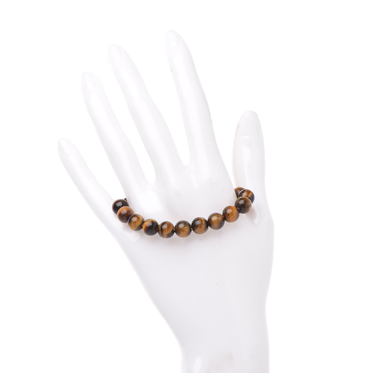 David Yurman Sterling Silver Tiger's Eye 8mm Spiritual Beads Bracelet 2 of 5