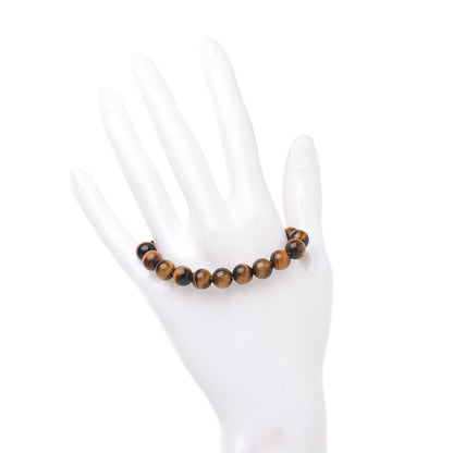 David Yurman Sterling Silver Tiger's Eye 8mm Spiritual Beads Bracelet 2 of 5