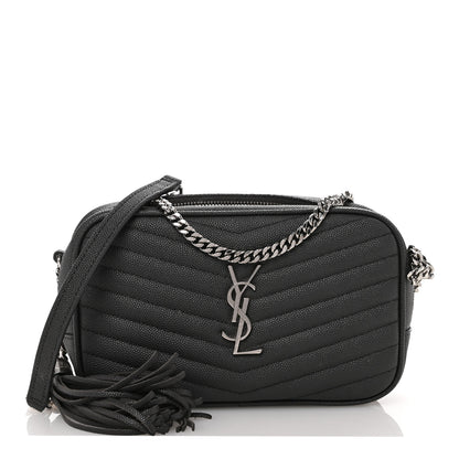 Saint Laurent Grain De Poudre Matelasse Monogram Mini Lou Camera Bag Asphalt 1 of 11