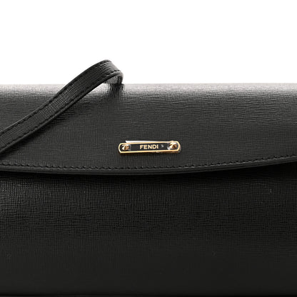 Fendi Vitello Elite Flap Crossbody Bag Black 8 of 14