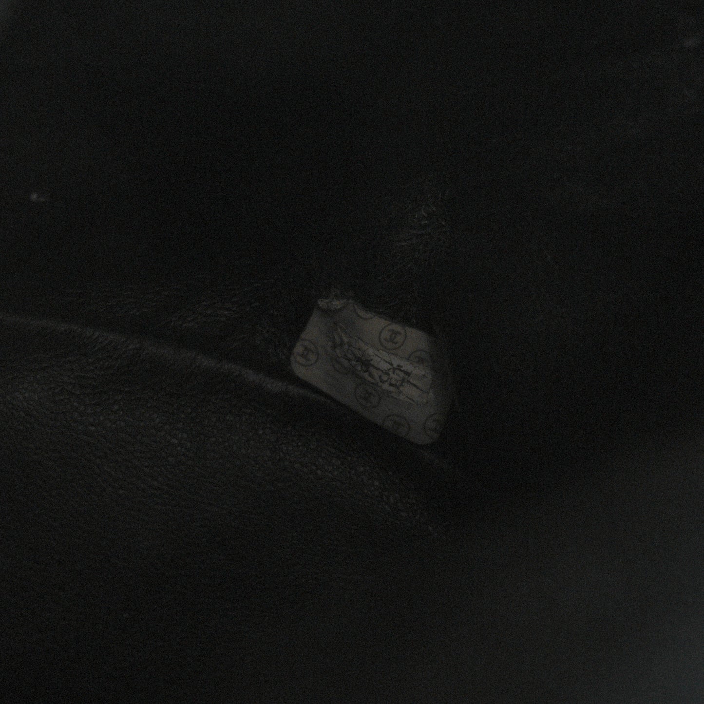 Lambskin Quilted Drawstring Backpack Black