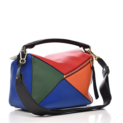 Loewe Calfskin Medium Patchwork Puzzle Bag Multicolor 3 of 13