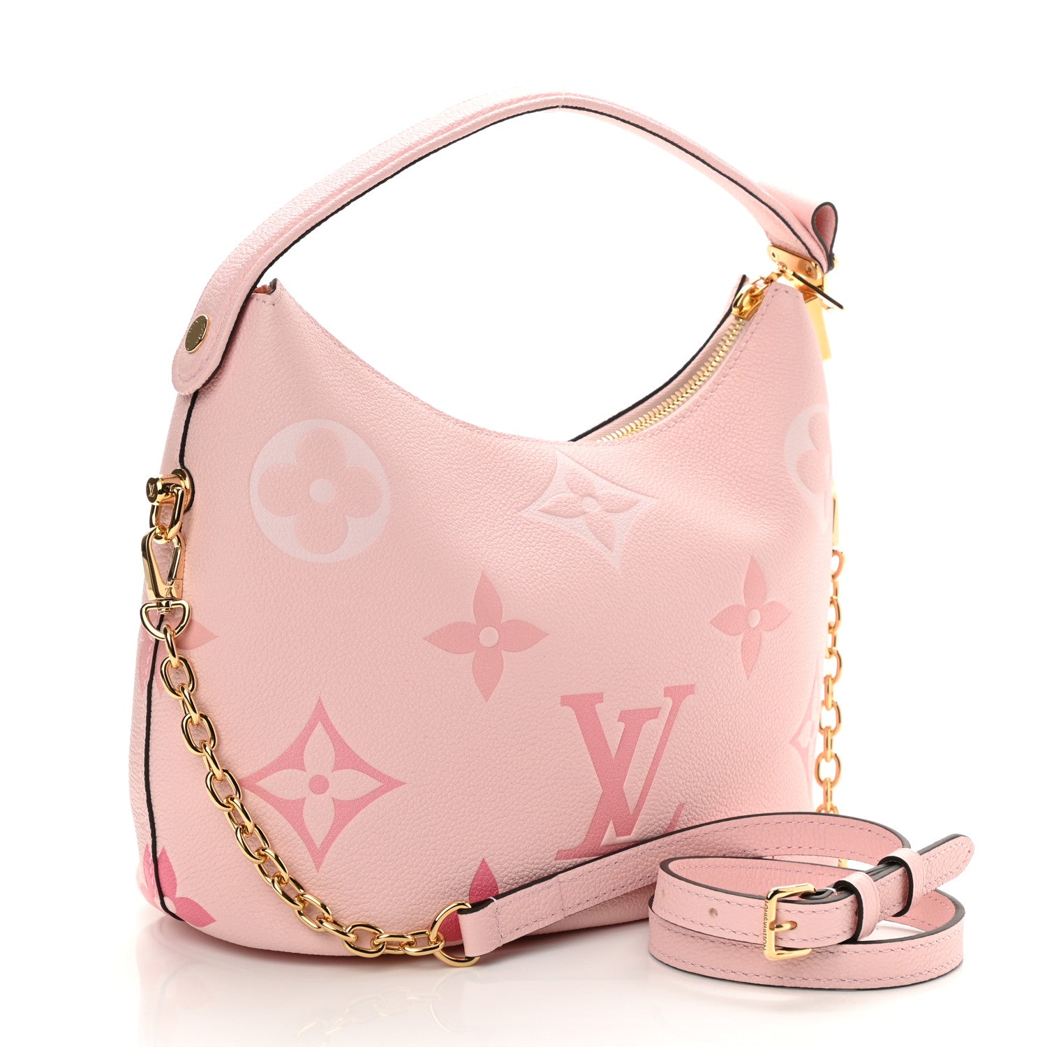 Louis Vuitton Empreinte Monogram Giant By The Pool Marshmallow Hobo PM Bouton De Rose 3 of 8