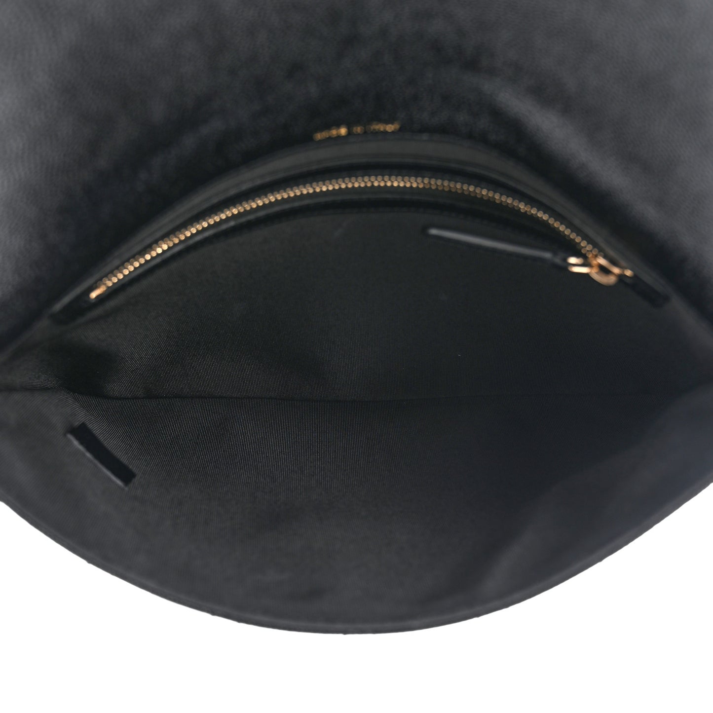 Caviar Quilted Medium Golden Class Pouch Black
