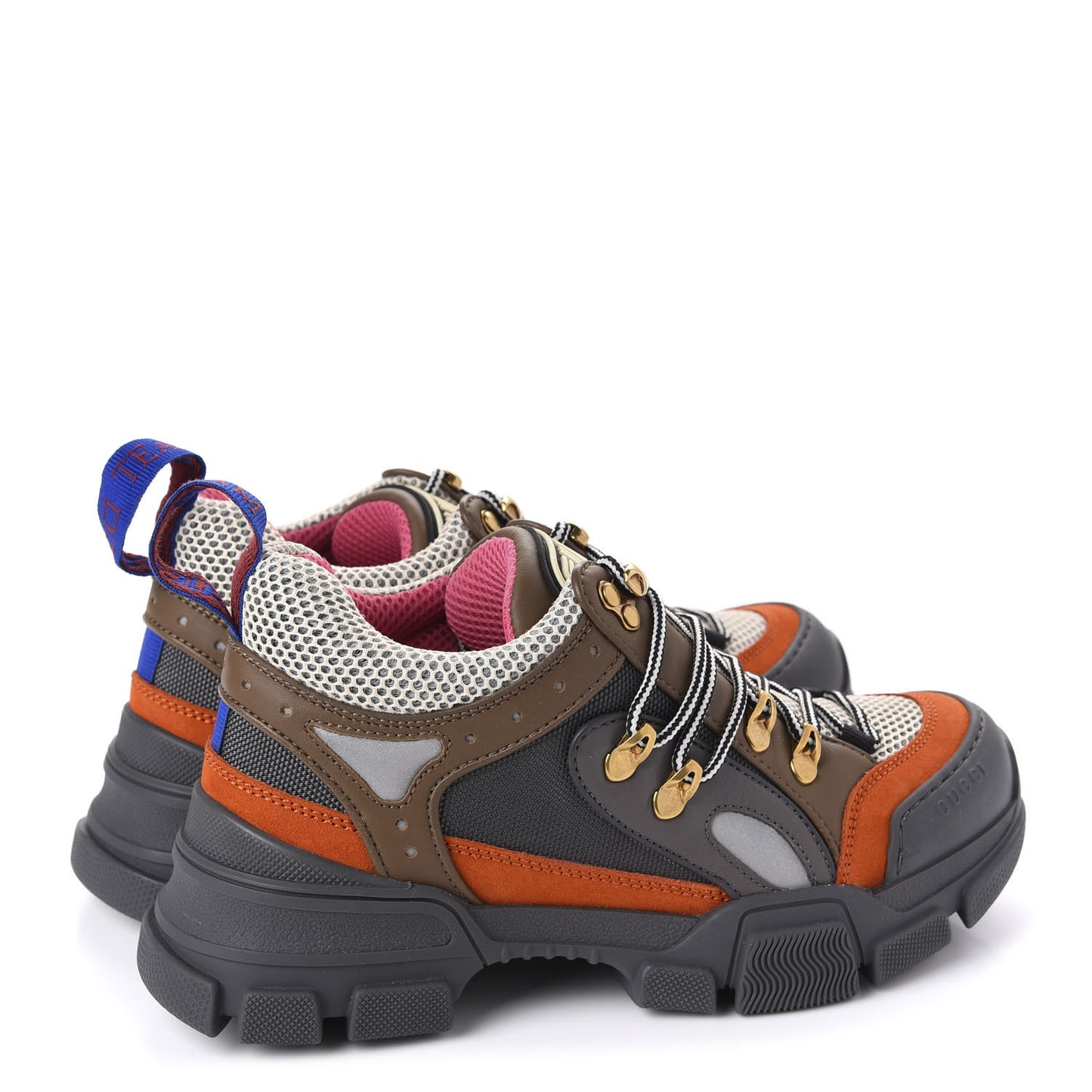 X SEGA Mesh Canvas Calfskin Womens Flashtrek Sneakers 37.5 White Box Pink Ardesia Loess