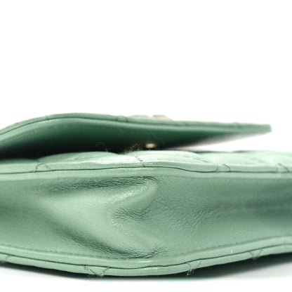 Chanel Lambskin Resin Quilted Mini Heart Flap Light Green 11 of 11