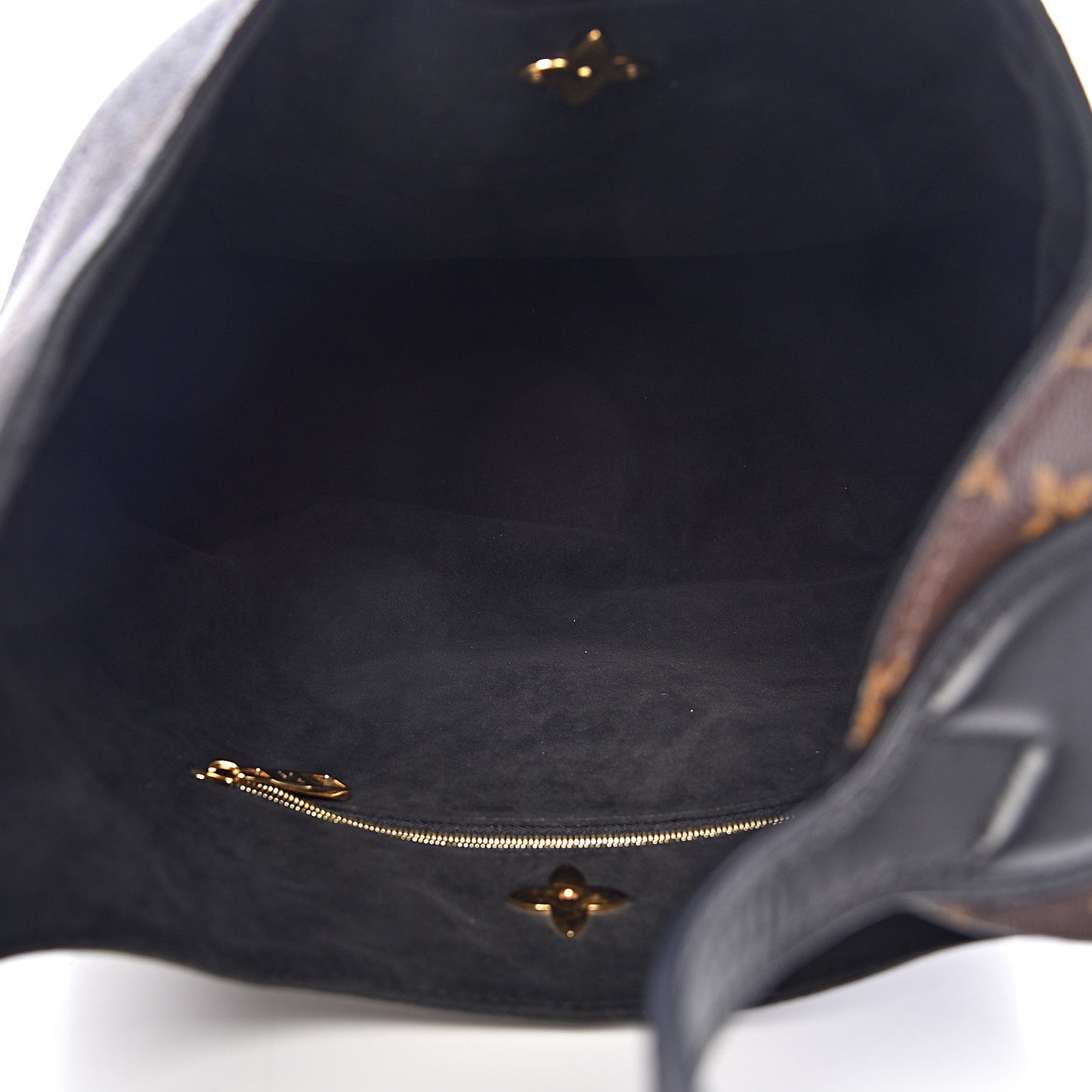 Monogram Flower Hobo Black