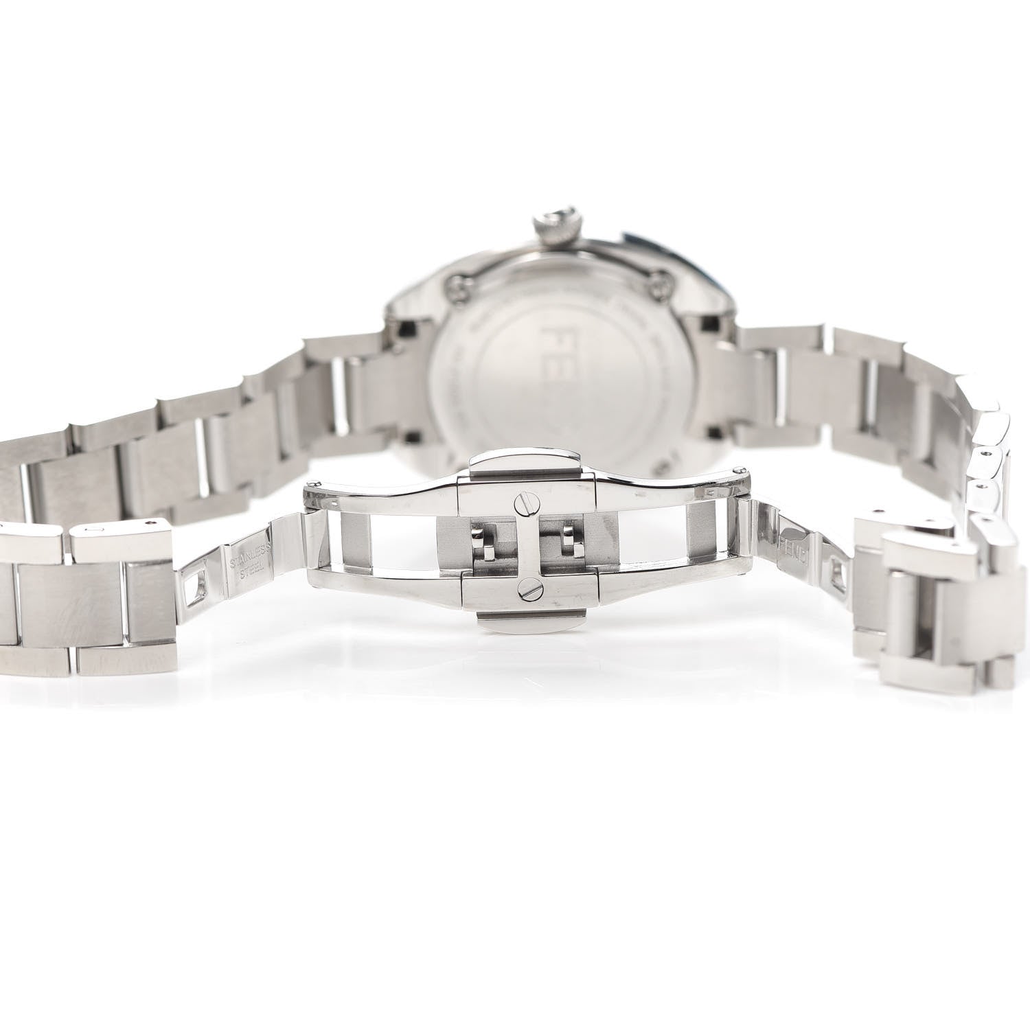 Fendi Stainless Steel 27mm Momento Quartz Watch Black 5 of 5