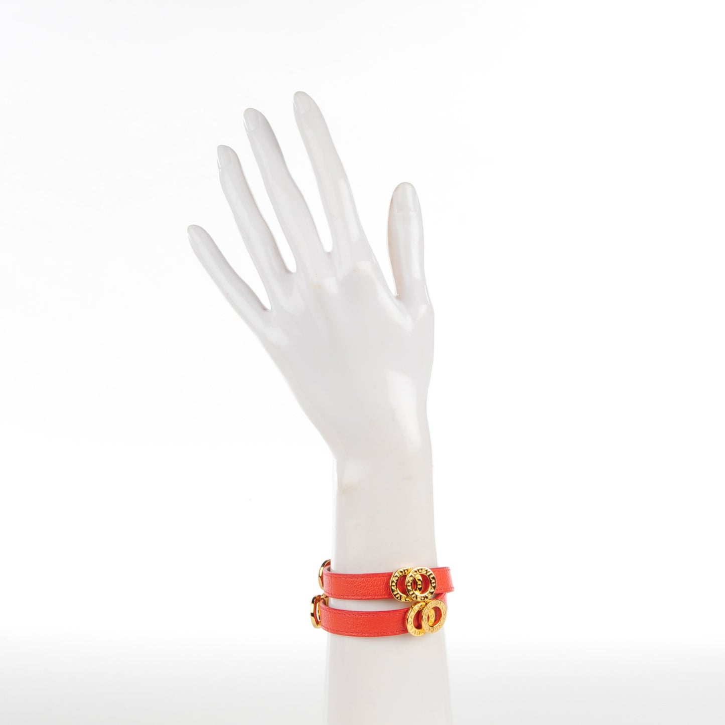 Goatskin Double Coiled Bracelet M Reef Coral