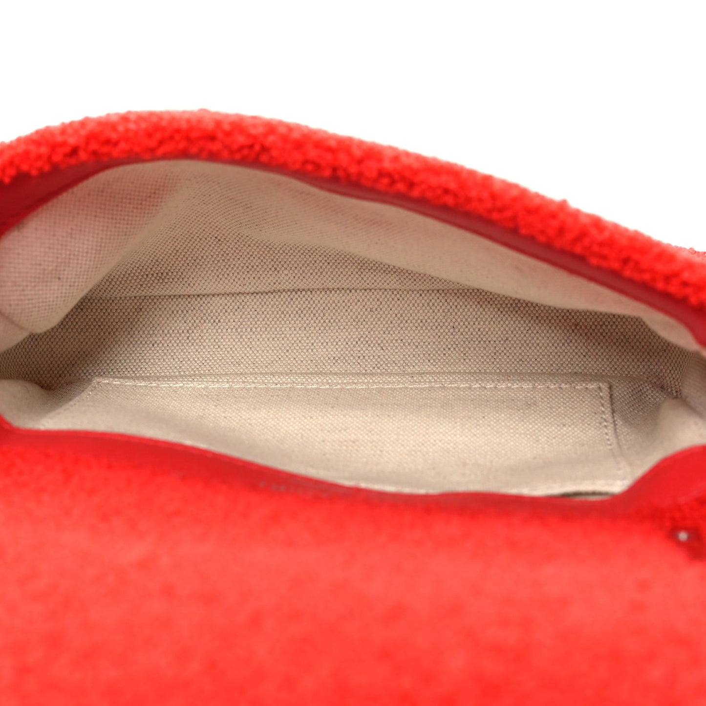 Cotton Terry Cloth Small Love Lola Bag Red White