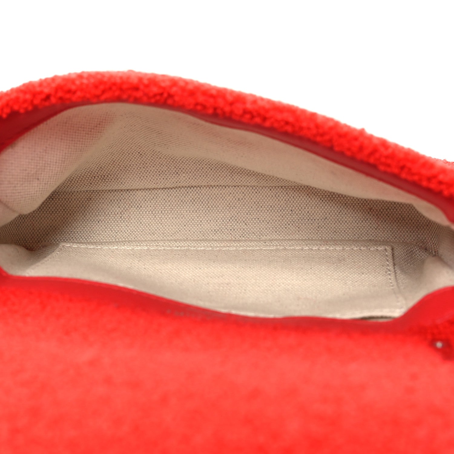 Burberry Cotton Terry Cloth Small Love Lola Bag Red White 5 of 10