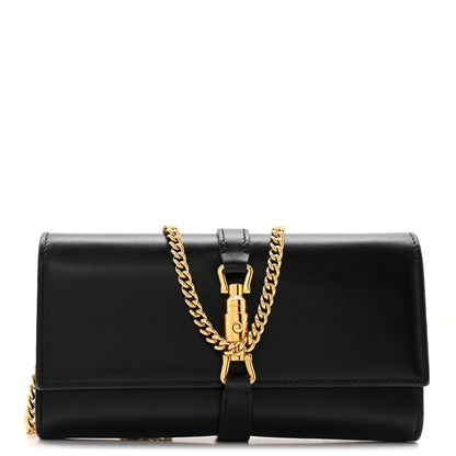Gucci Calfskin Jackie 1961 Chain Wallet Black 1 of 13