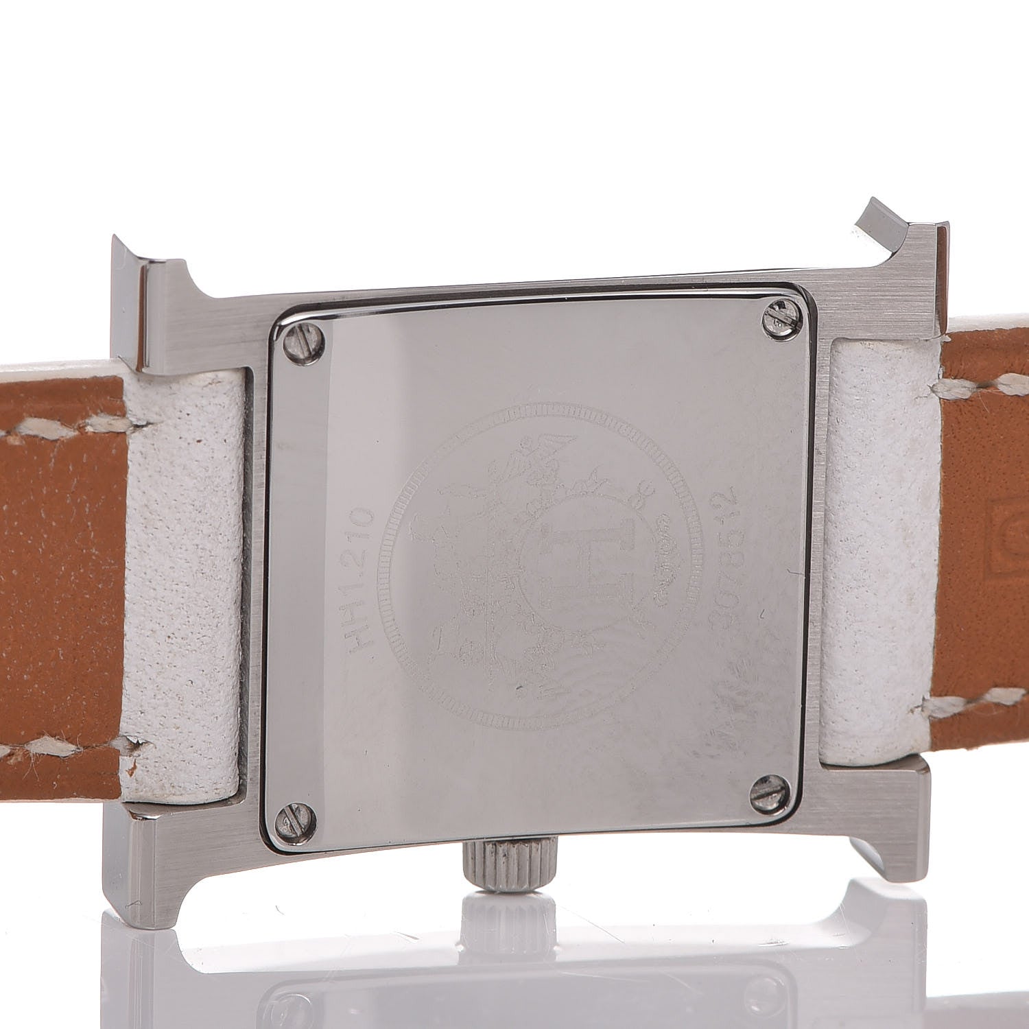 Cartier HERMES Stainless Steel Epsom 21mm Heure H Hour Quartz Watch Blanc 7 of 9