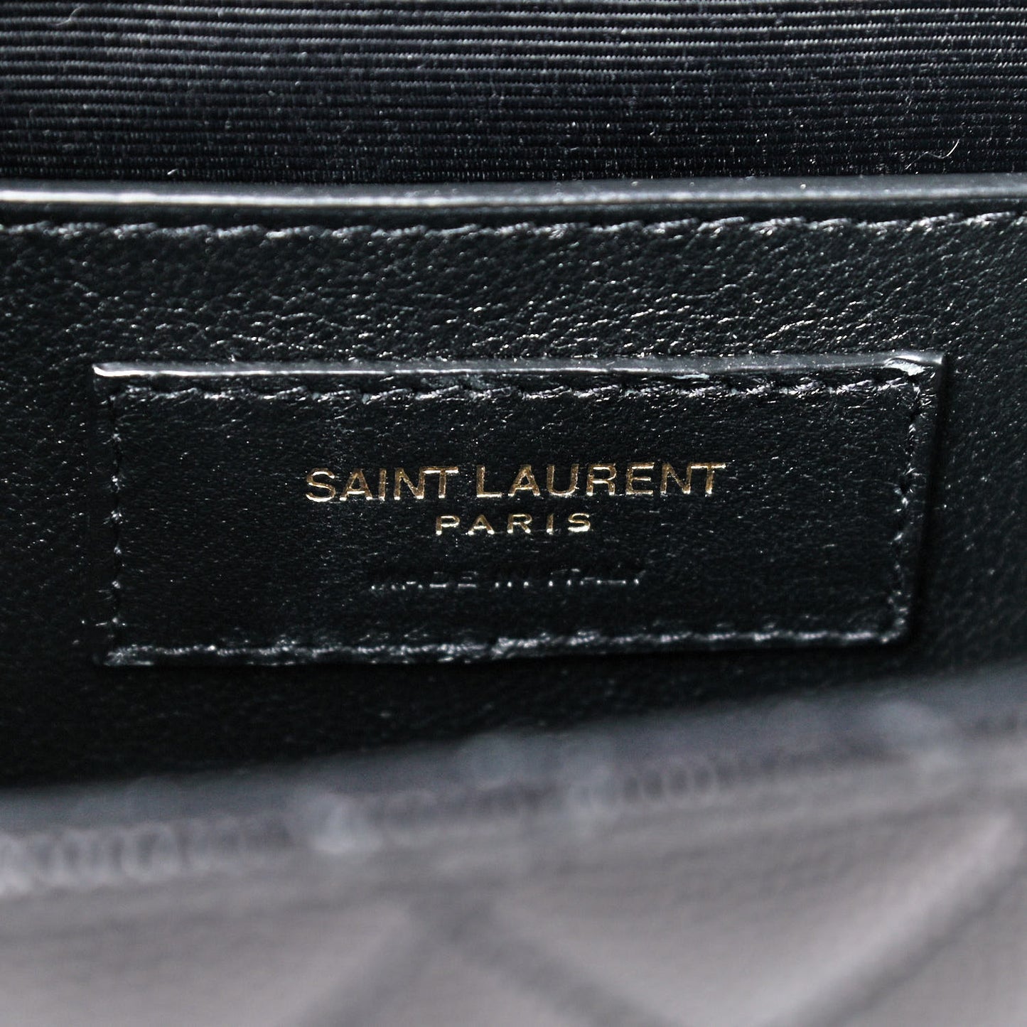 Grain De Poudre Textured Mixed Matelasse Triquilt Medium Monogram Satchel Black