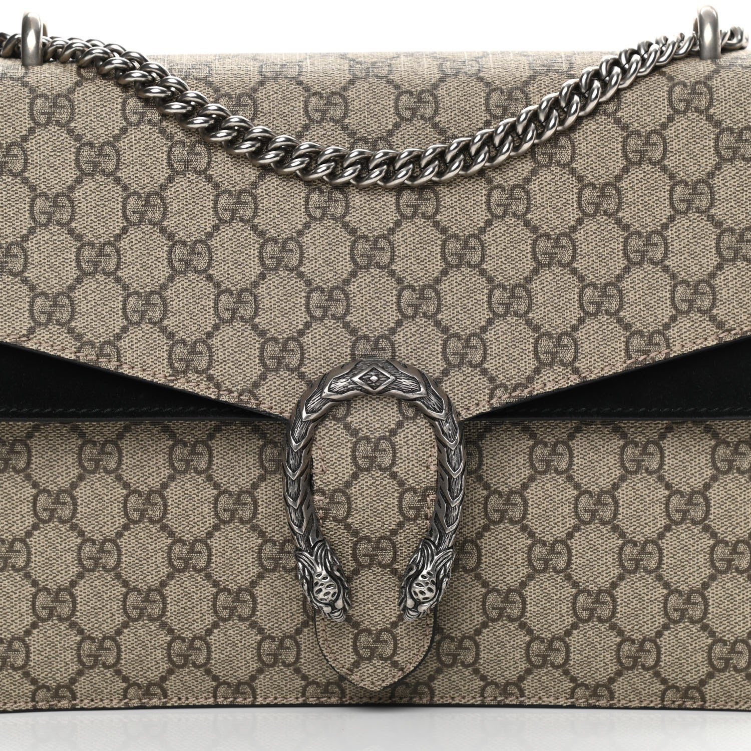 Gucci GG Supreme Monogram Medium Dionysus Shoulder Bag Black 8 of 18