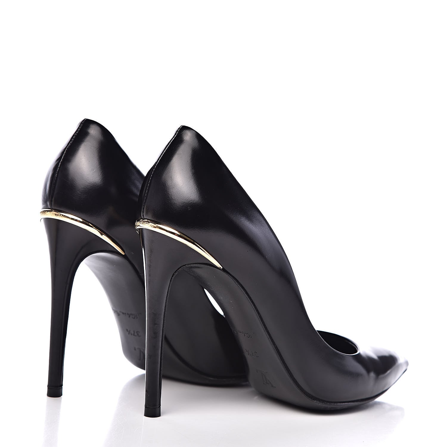 Louis Vuitton Calfskin Eyeline Pumps 37.5 Black 4 of 11