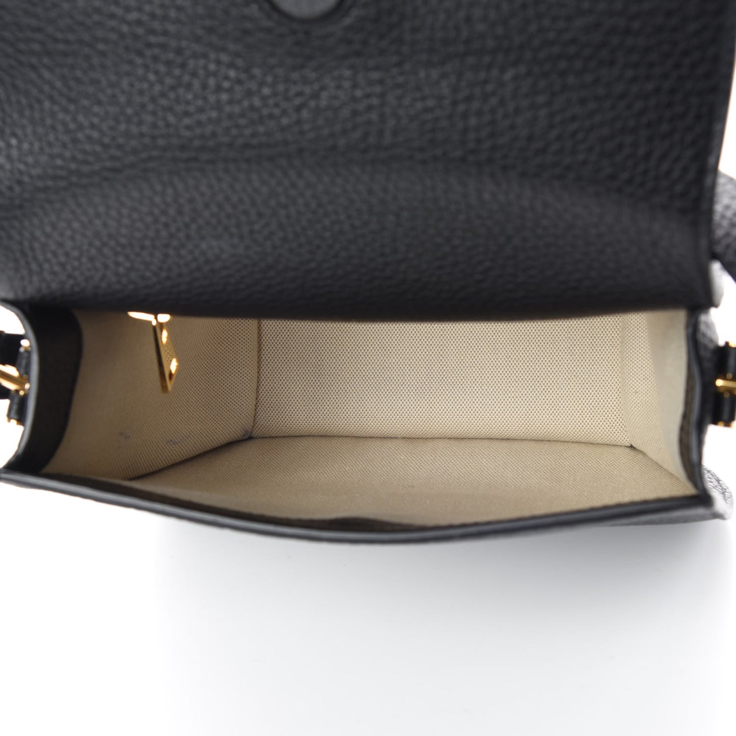 Calfskin Small T Clasp Tara Crossbody Bag Black