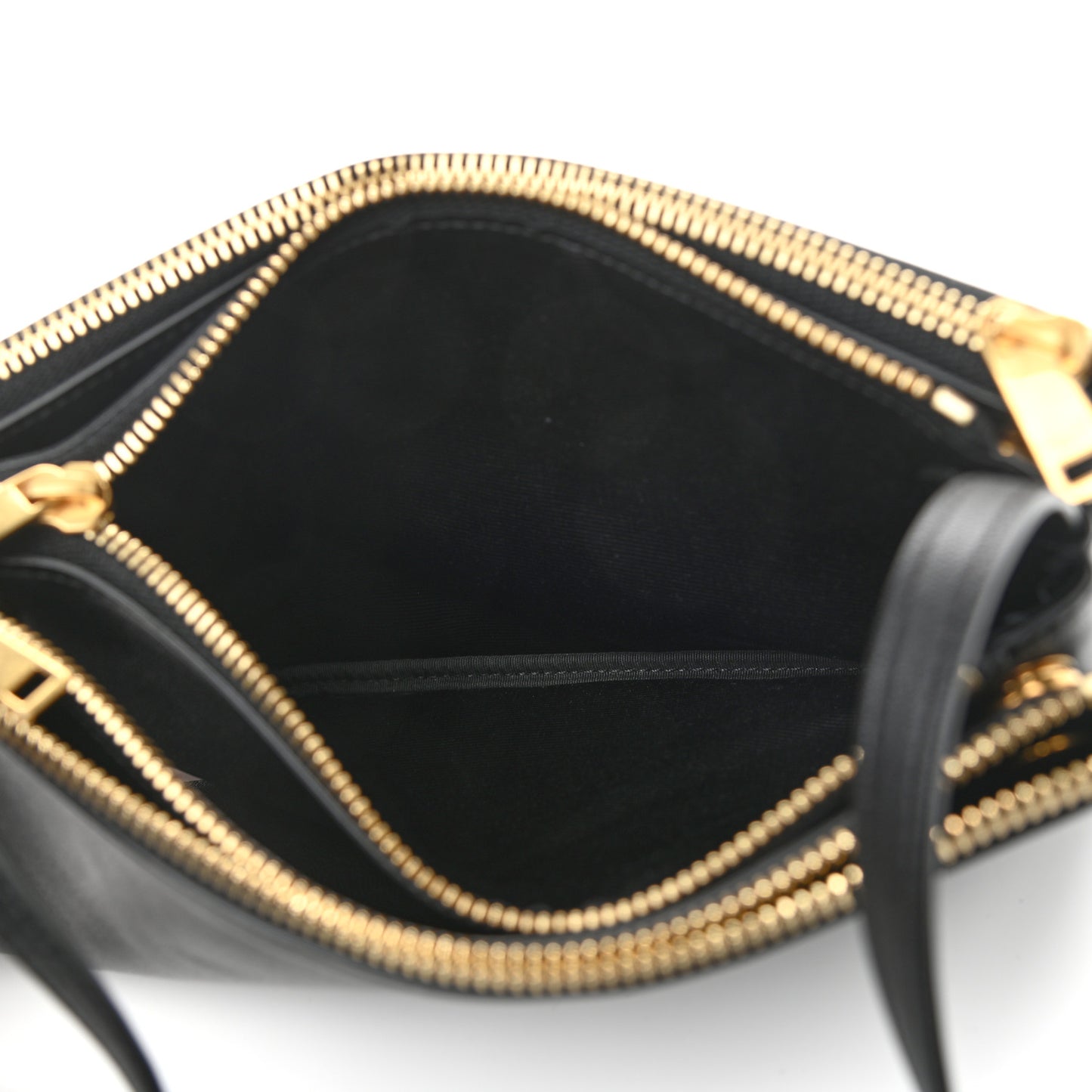 Lambskin Small Trio Crossbody Bag Black